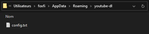 Emplacement du fichier config.txt
